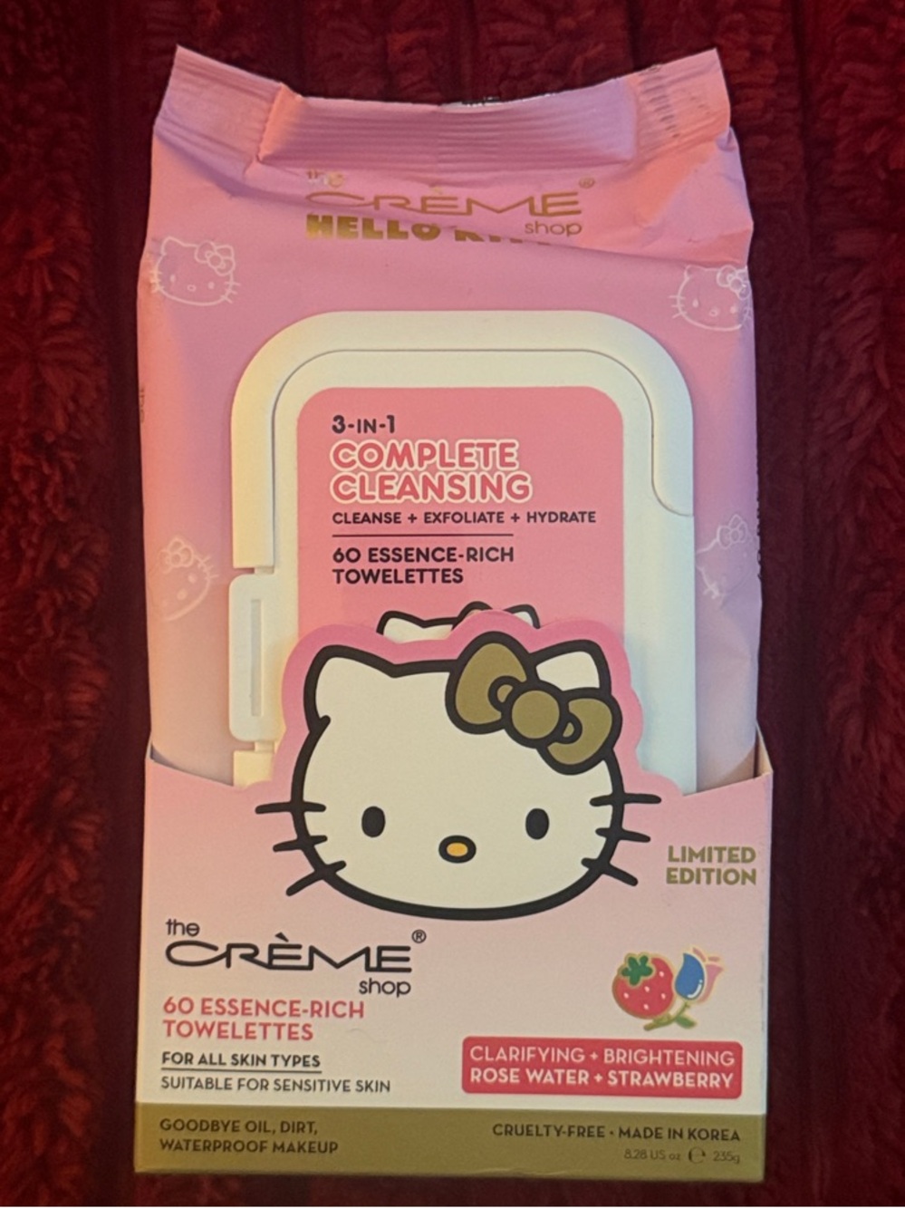 The Crème Shop x Hello Kitty Complete Cleansing Towelettes - Pink